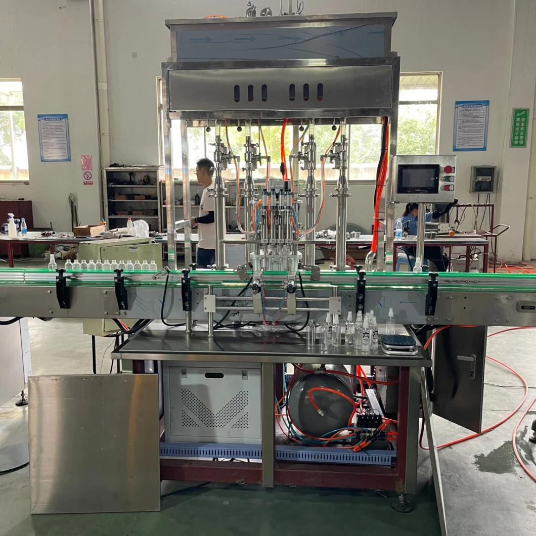 Automatic Alcohol Sanitizer Hand Washing Gel Cleaner Antiseptic Disinfectant Liquid Plastic Bottle Filling Capping Labeling Production Line