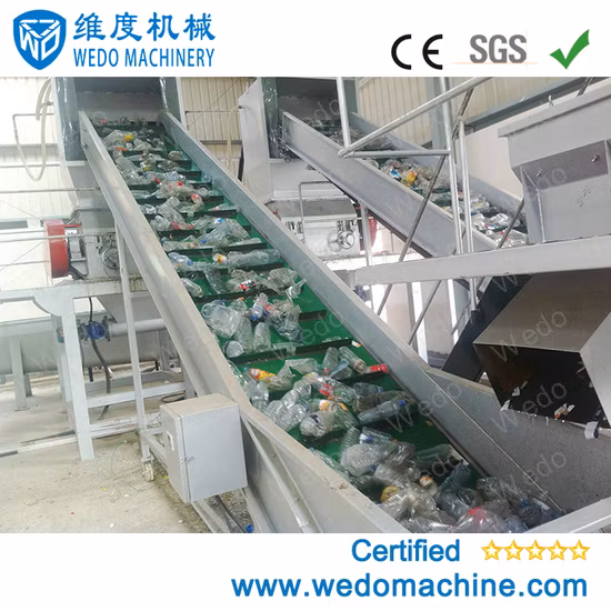 Plastic Pet Bottle Crushing Washing Recycling Machine with High Speed Friction Washer